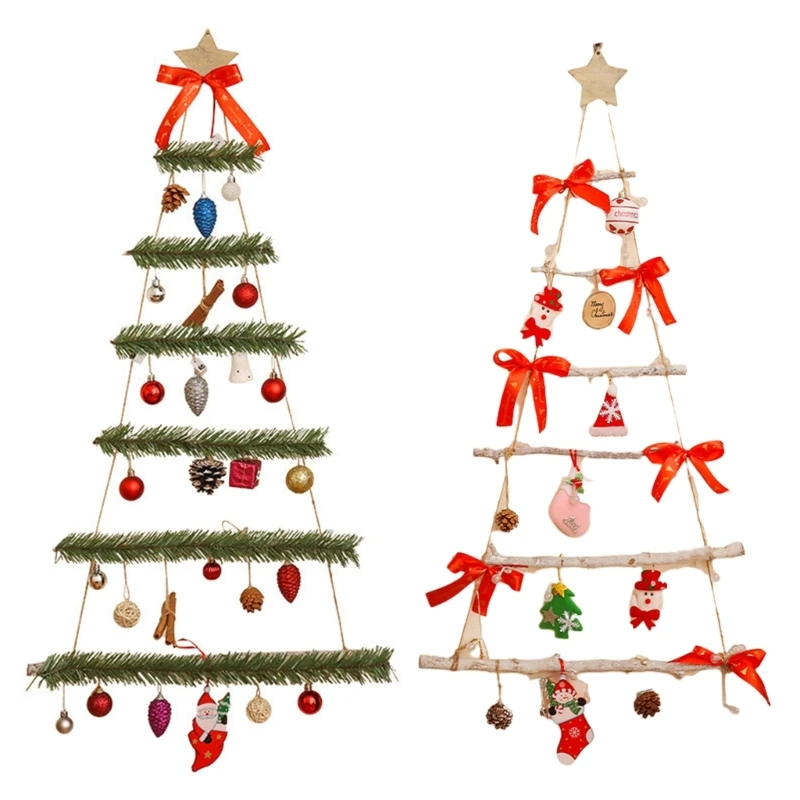

Creative Wall Hangings Christmas Tree DIY with Branches and Pine Pendants Dropship