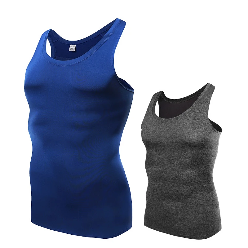 

Men's Sleeveless Gym Tank Tops Training Undershirt Vest Bodybuilding Singlets Tights Quick Drying Fitness Jerseys Clothes Sweats