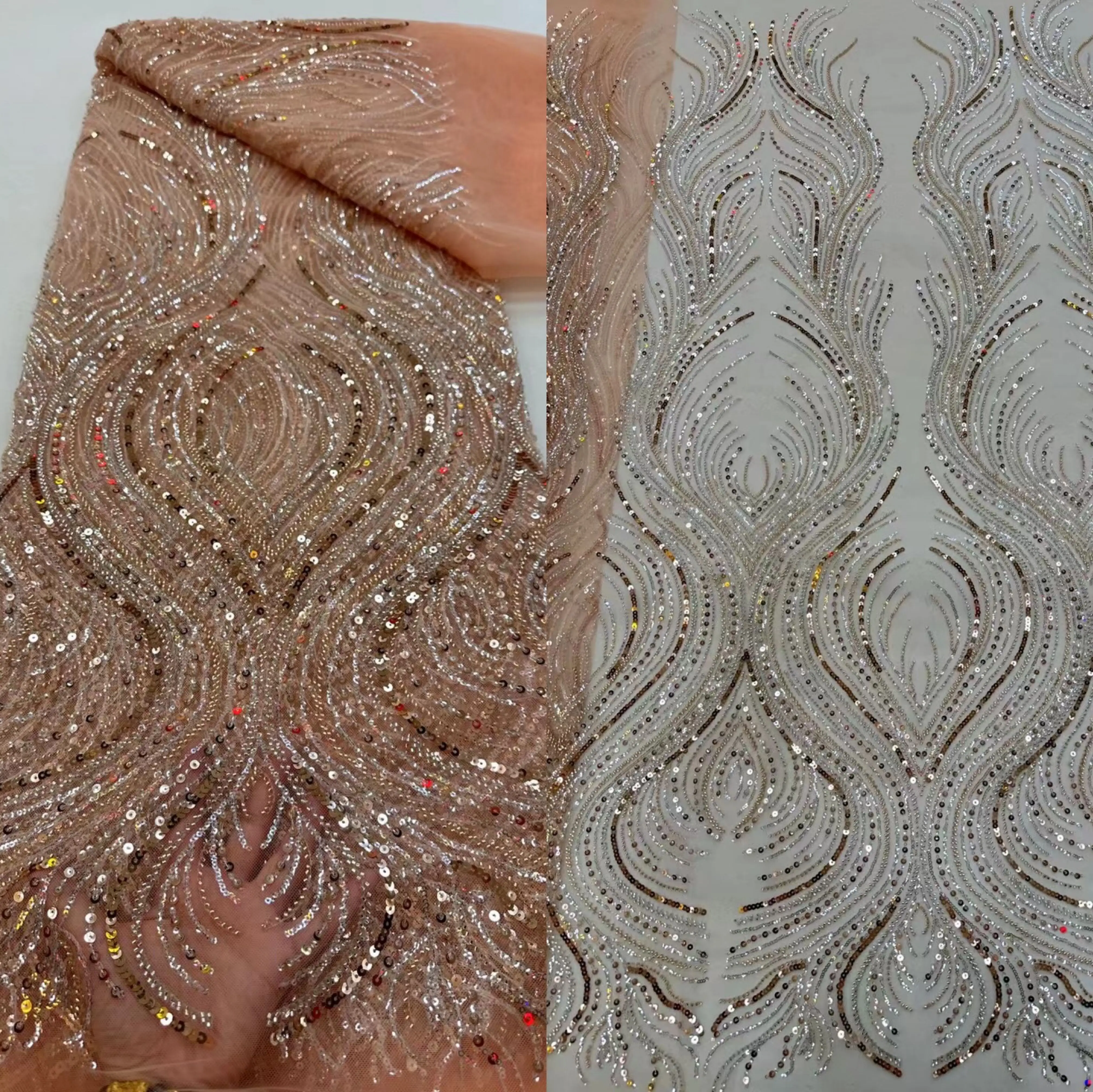 Роскошная африканская кружевная ткань ручной работы, блестящая Высококачественная французская вышивка, нигерийская сетчатая кружевная ткань для шитья
Роскошная африканская кружевная ткань ручной работы, блестящая Высококачественная французская вышивка, нигерийская сетчатая кружевная ткань для шитья