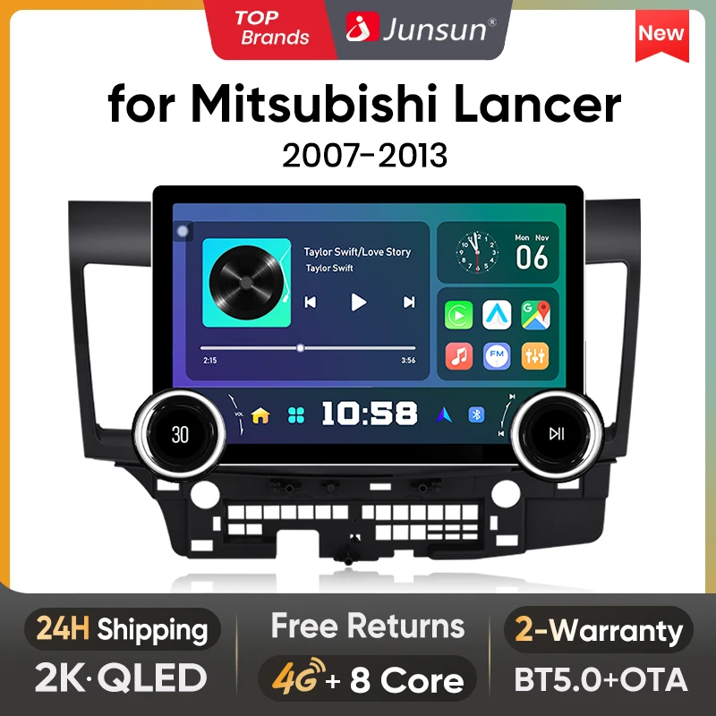 Junsun X8 11.5“ 2K 2000*1200 QLED CarPlay Android Auto Car Radio for Mitsubishi Lancer 10 2007-2013 Multimedia autoradio
Junsun X8 11.5“ 2K 2000*1200 QLED CarPlay Android Auto Car Radio for Mitsubishi Lancer 10 2007-2013 Multimedia autoradio