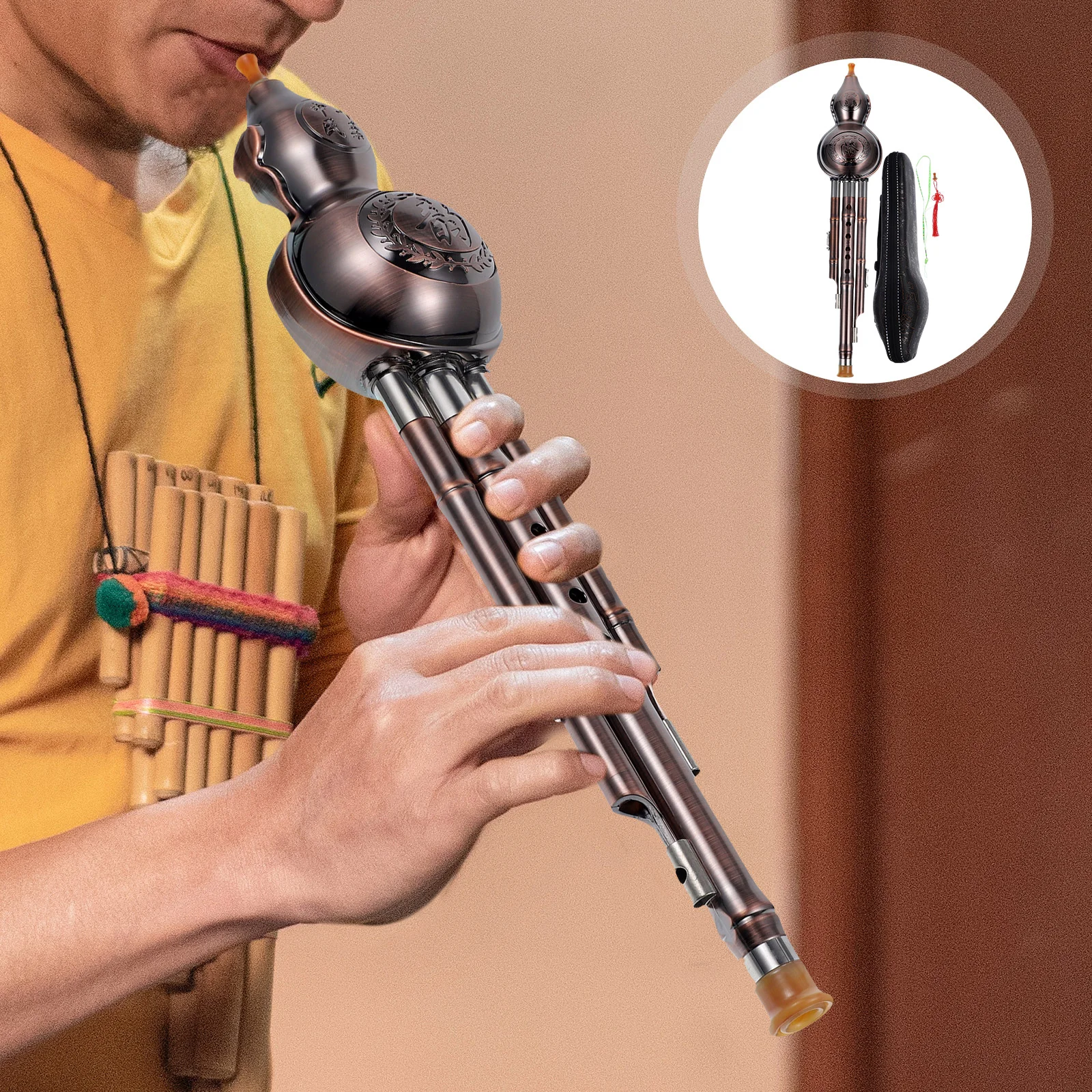 A Set Of Exquisite Hulusi Folk Instruments Orchestral Instruments Beginners To Learn The Chinese Flute Instrument Gourd Flute
A Set Of Exquisite Hulusi Folk Instruments Orchestral Instruments Beginners To Learn The Chinese Flute Instrument Gourd Flute