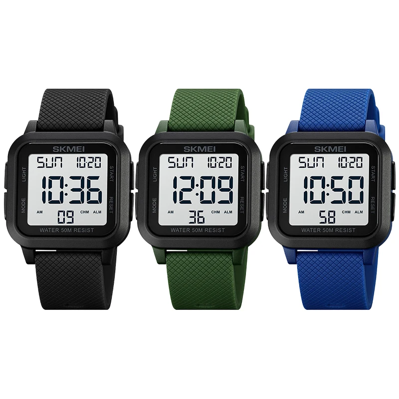 Simple Multi-function Luminous Electronic Watch Large Face Screen LED Backlight LED Wristwatch Support 50M Water Resistant
Simple Multi-function Luminous Electronic Watch Large Face Screen LED Backlight LED Wristwatch Support 50M Water Resistant