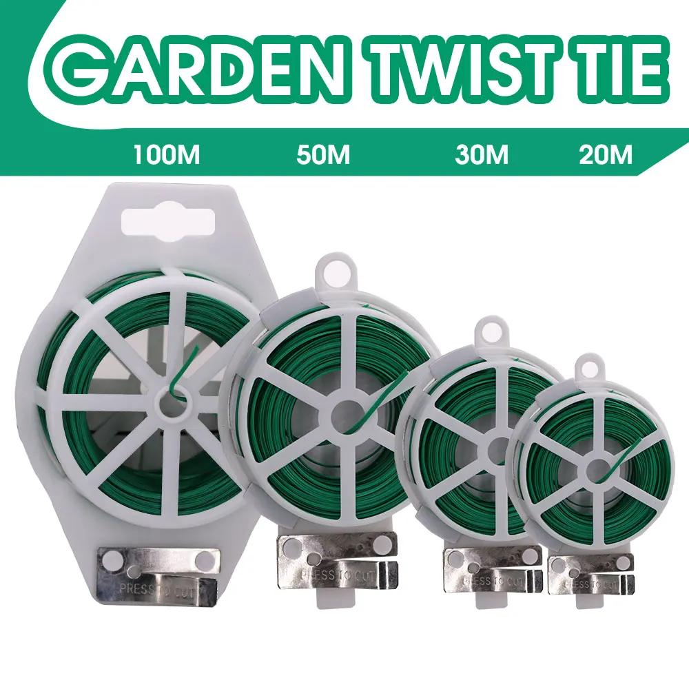 Gardening Plant Twist Tie Line Plastic Reel Wire Spool Roll With Cutter Climbing Vines Ligature Multifuncational Sturdy Strings
Gardening Plant Twist Tie Line Plastic Reel Wire Spool Roll With Cutter Climbing Vines Ligature Multifuncational Sturdy Strings
