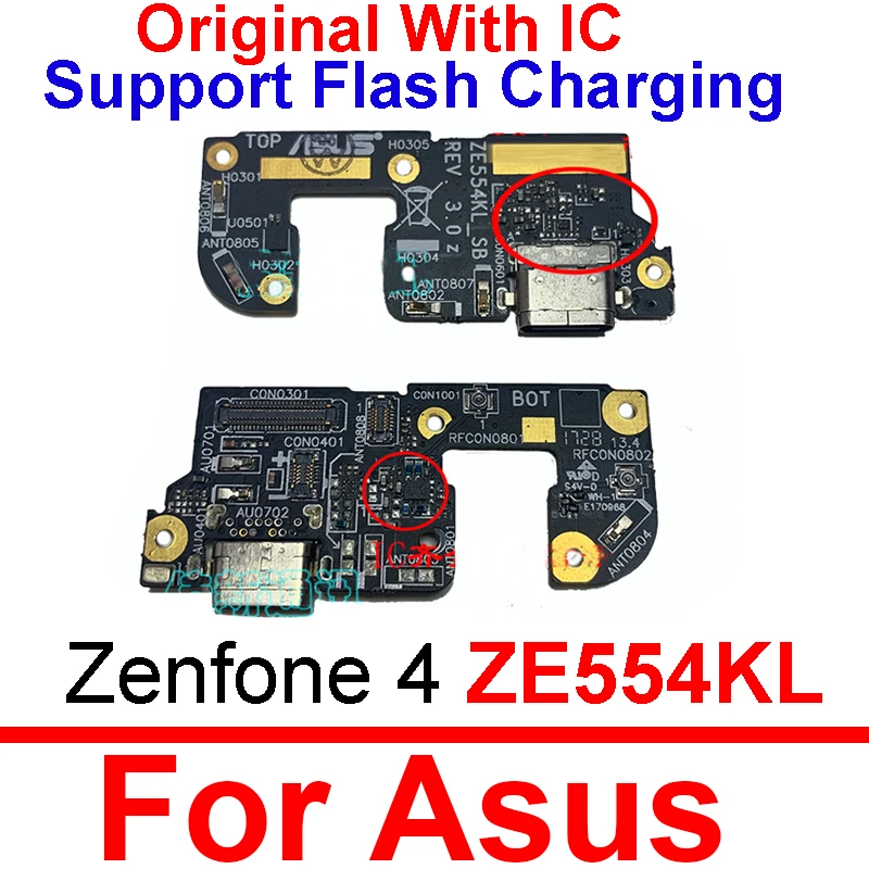 

Charger USB Port Dock Board For ASUS Zenfone 4 ZE554KL Charging Port Plug Board Flex Cable With Mic Microphone Replacement Parts