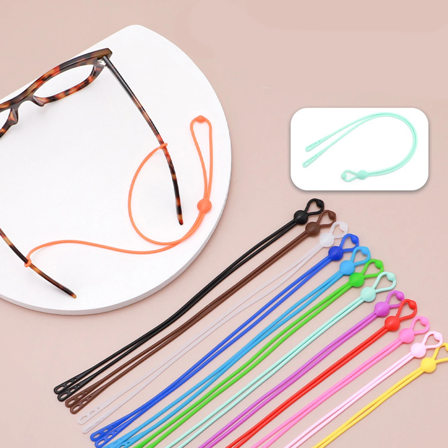 

1Pc Silicone Glasses Strap Anti-Slip Sports Eyeglasses Sunglasses Rope Neck Cord Eyewear Lanyard Glasses Chain