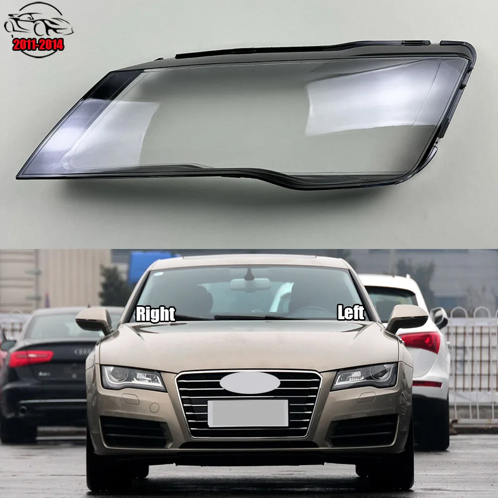 

For Audi A7 RS7 2011 2012 2013 2014 Front Headlamp Cover Transparent Lampshades Lamp Shell Masks Headlight Shade Lens Plexiglass