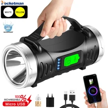 Powerful LED Flashlight USB Rechargeable Work Light Dual Light Source Flashlamp Super Bright Torch Waterproof Emergncy Light
Powerful LED Flashlight USB Rechargeable Work Light Dual Light Source Flashlamp Super Bright Torch Waterproof Emergncy Light