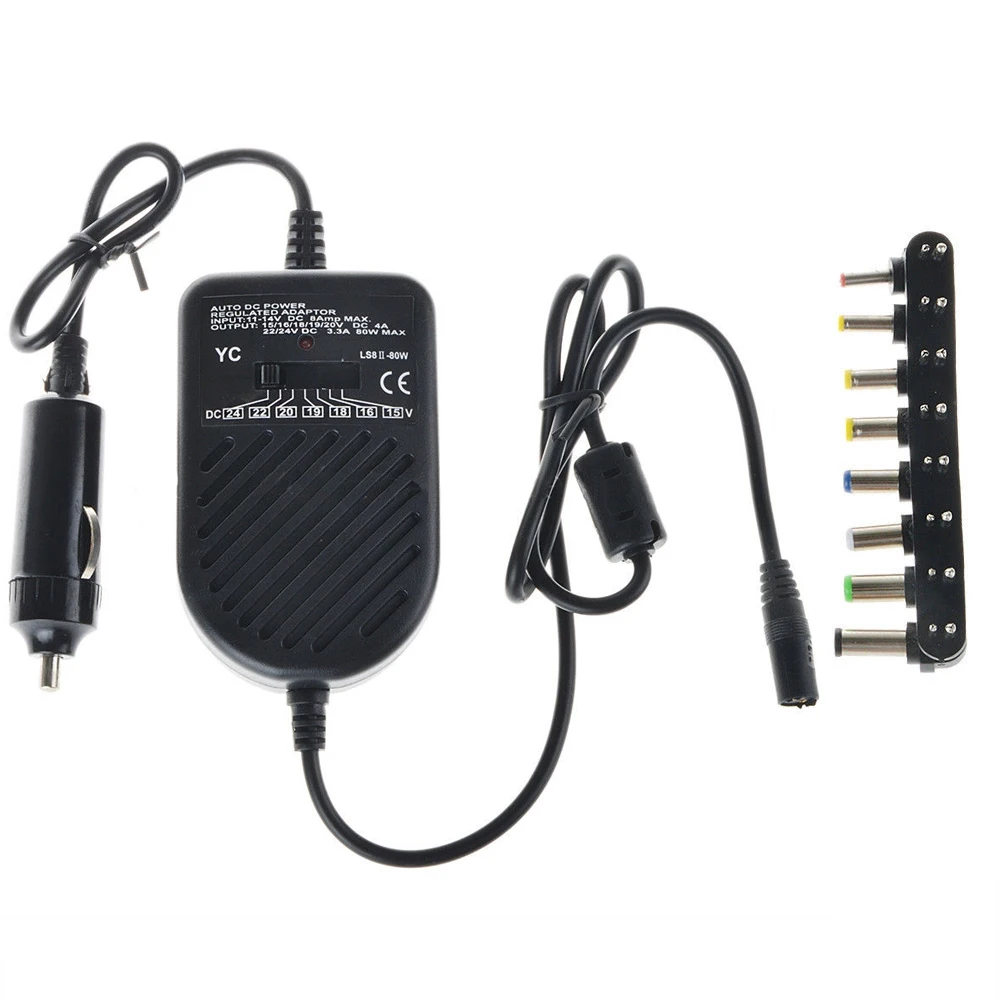Universal 80W DC Car Charger Laptop Notebook Adapter Adjustable LED Auto Power Supply Set + 8 Detachable Plugs Computer Charger
Universal 80W DC Car Charger Laptop Notebook Adapter Adjustable LED Auto Power Supply Set + 8 Detachable Plugs Computer Charger