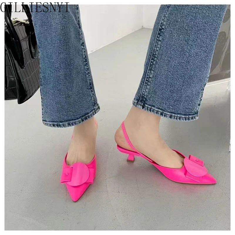 2022 Spring Fashion Bow-knot Buckle Ladies Pumps Shoes Thin Low Heel Pointed Toe Women Slingback Sandals Candy Stiletto Sandals
2022 Spring Fashion Bow-knot Buckle Ladies Pumps Shoes Thin Low Heel Pointed Toe Women Slingback Sandals Candy Stiletto Sandals