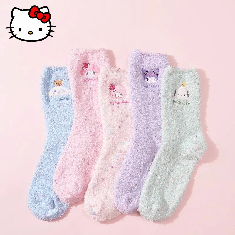 Sanrio MyMelody Kuromi Cinnamoroll Socks Kawaii Anime Girls Autumn and Winter Home Plush Long Tube Warm Socks Floor Socks Gift
Sanrio MyMelody Kuromi Cinnamoroll Socks Kawaii Anime Girls Autumn and Winter Home Plush Long Tube Warm Socks Floor Socks Gift