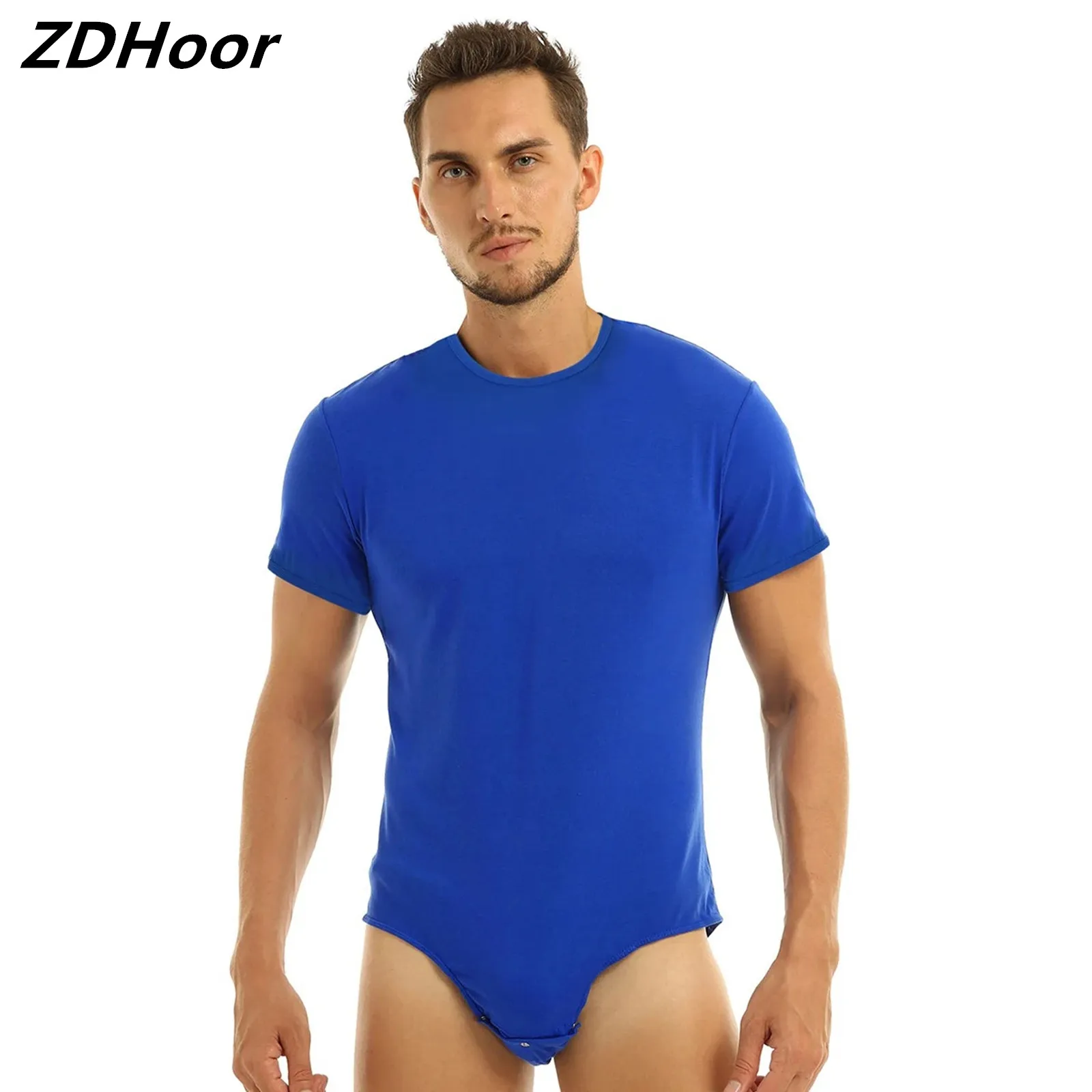 Men Adults One Piece Bodysuit Lingerie Round Neck Short Sleeves Press Crotch T-shirt Romper Pajamas
Men Adults One Piece Bodysuit Lingerie Round Neck Short Sleeves Press Crotch T-shirt Romper Pajamas