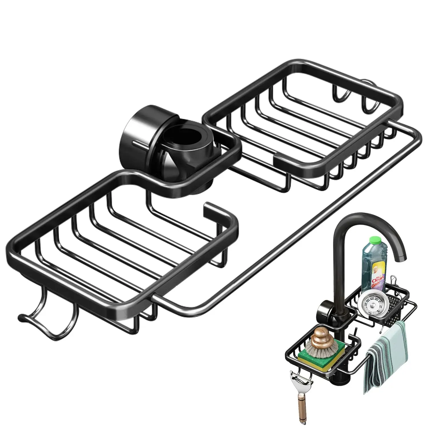 Kitchen Aluminum Sink Drain Rack Dishcloth Rack Sponge Holder Drainer Shelf Basket Soap Organizer Kitchen Bathroom Accessories
Kitchen Aluminum Sink Drain Rack Dishcloth Rack Sponge Holder Drainer Shelf Basket Soap Organizer Kitchen Bathroom Accessories