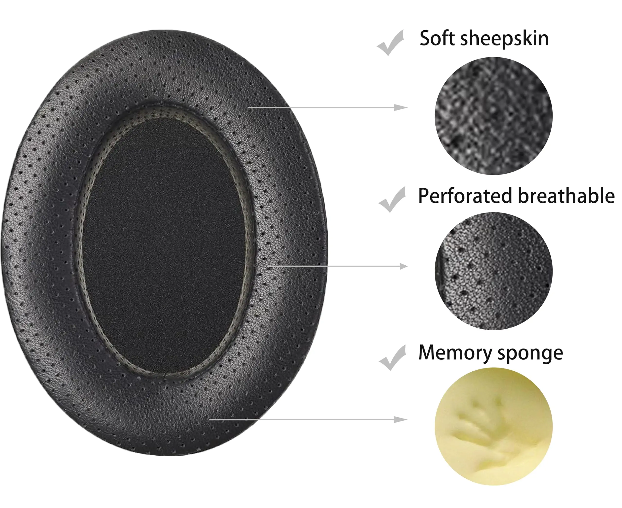 Upgrade Sheepskin Replacement Ear Pads Compatible with Sennheiser HD600, HD650 HD660S HD545 Headphones (Lambskin Perforated) Upgrade Sheepskin Replacement Ear Pads Compatible with Sennheiser HD600, HD650 HD660S HD545 Headphones (Lambskin Perforated)