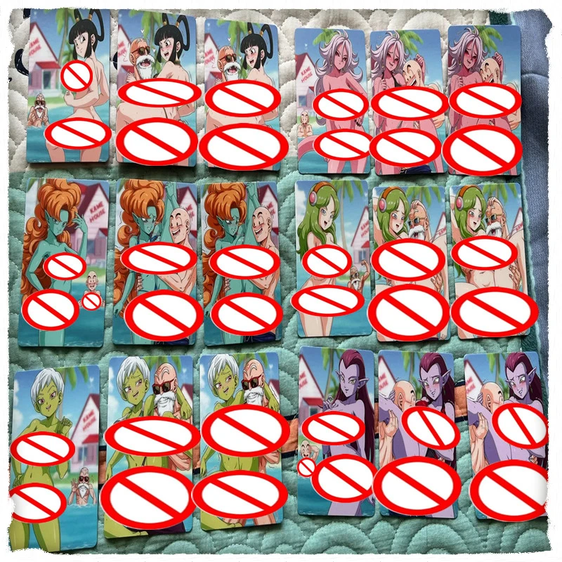

18pcs/set Anime Dragon Ball Bulma Kiki Android No. 18 ACG Sexy Nude Card Toy Hobby Classic Game Gift Collection Anime Cards