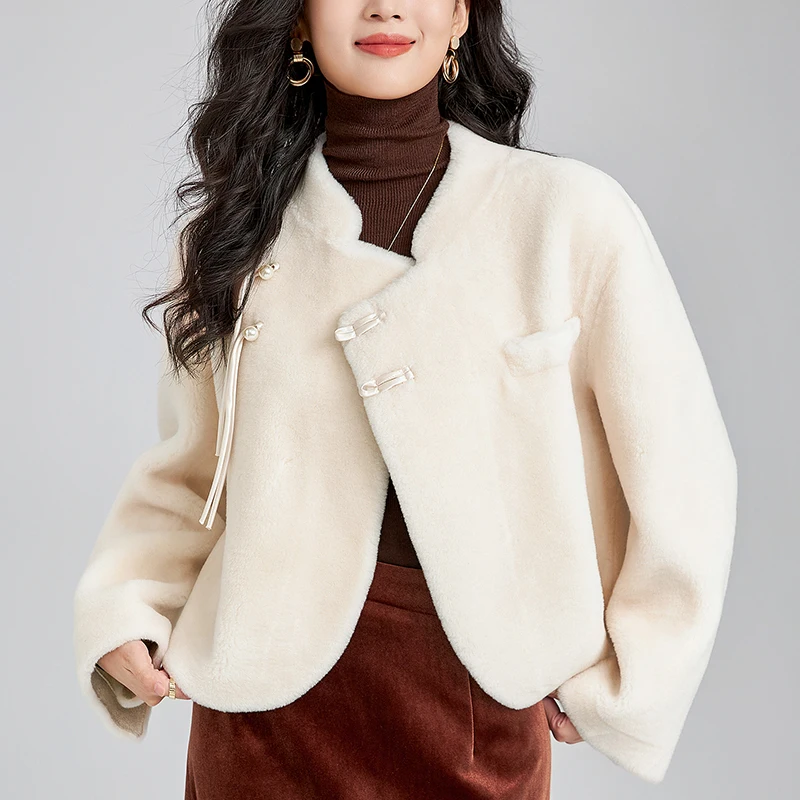 Elegant Woolen Coats for Women Chinese Style Winter Warm Jackets Long Sleeve Women's Solid Jacket Woman 100% Wool Coat Loose
Elegant Woolen Coats for Women Chinese Style Winter Warm Jackets Long Sleeve Women's Solid Jacket Woman 100% Wool Coat Loose