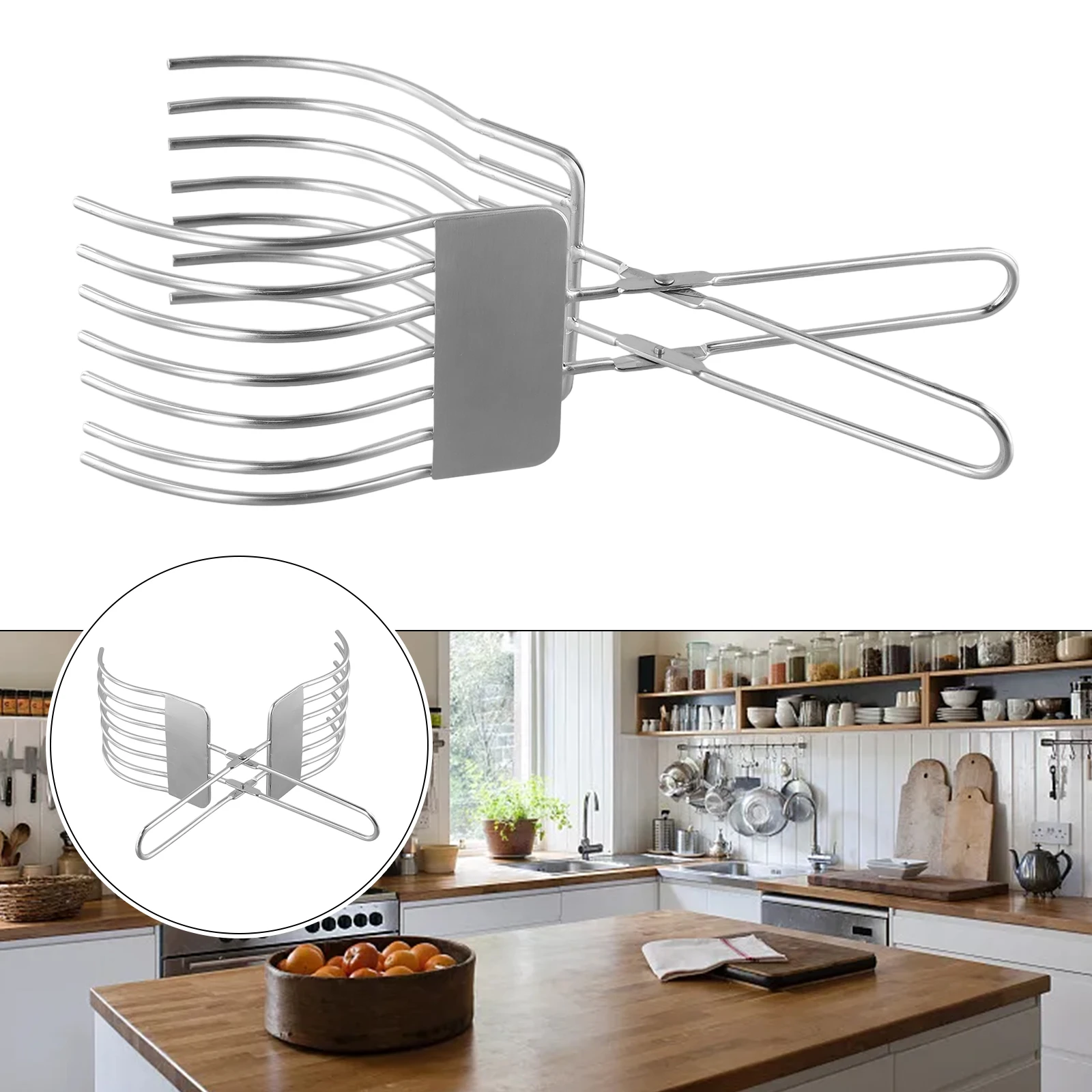 Stainless Steel Roast Beef Cutting Tongs Meat Bread Slicing Tong Onion Tomato Holder For Slicing Vegetable Fruits Cutting Kitche
Stainless Steel Roast Beef Cutting Tongs Meat Bread Slicing Tong Onion Tomato Holder For Slicing Vegetable Fruits Cutting Kitche