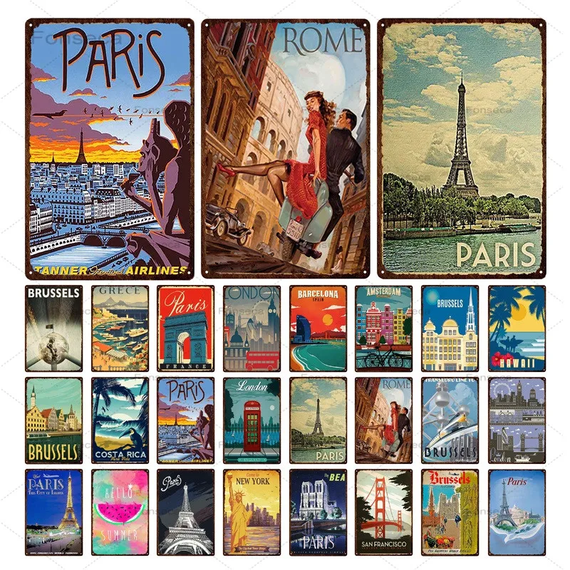 Paris Roma City Metal Sign Vintage Metal Plaque Travel Plates Decor For Bar Home Wall Decor Tin Sign Landscape room decor
Paris Roma City Metal Sign Vintage Metal Plaque Travel Plates Decor For Bar Home Wall Decor Tin Sign Landscape room decor