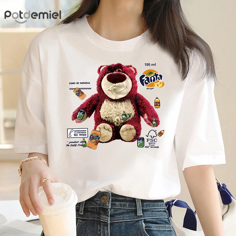 Potdemiel Strawberry Bear Lotso New Design Summer T-shirts Korean Style Short Sleeve Top Women Cute Loose Tees Cotton Tshirt Y2k
Potdemiel Strawberry Bear Lotso New Design Summer T-shirts Korean Style Short Sleeve Top Women Cute Loose Tees Cotton Tshirt Y2k