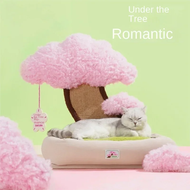 Cherry Tree Cat Nest Sleeping Cat Scratch Board Cat Bed Four Seasons Universal Cute Bite Resistant Cat Pet Bed
Cherry Tree Cat Nest Sleeping Cat Scratch Board Cat Bed Four Seasons Universal Cute Bite Resistant Cat Pet Bed