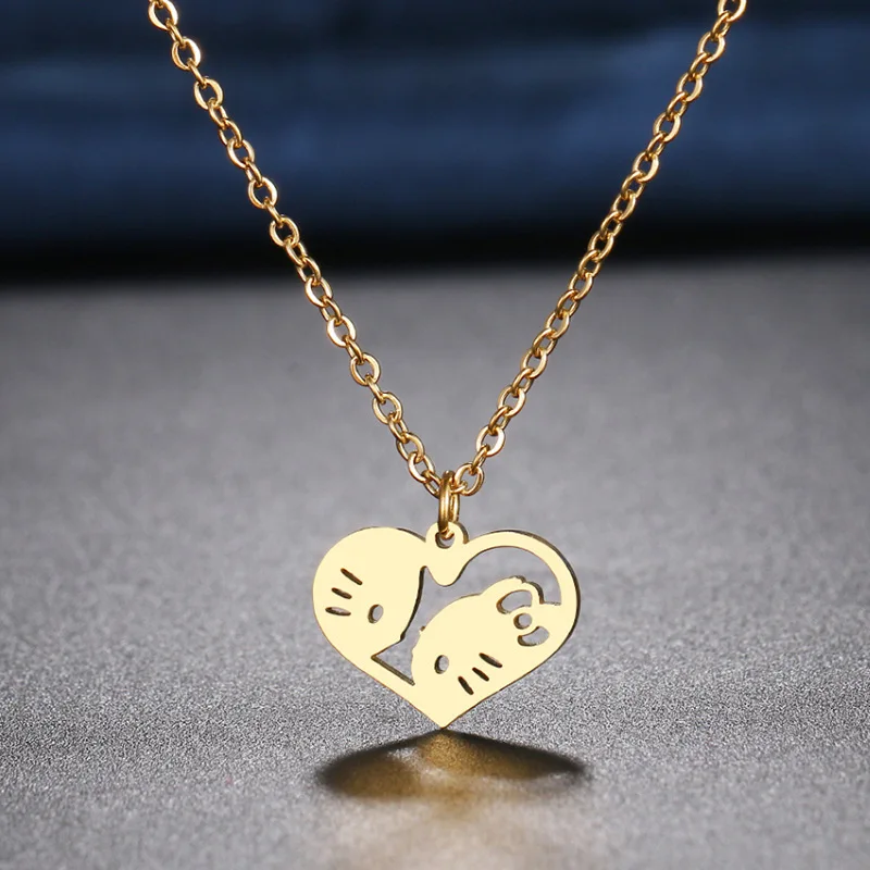 Anime Hello Kitty Stainless Steel Japanese Korean Series Couple Necklace Sanrio Woman Jewellery Titanium Steel Fashion Jewelry
Anime Hello Kitty Stainless Steel Japanese Korean Series Couple Necklace Sanrio Woman Jewellery Titanium Steel Fashion Jewelry