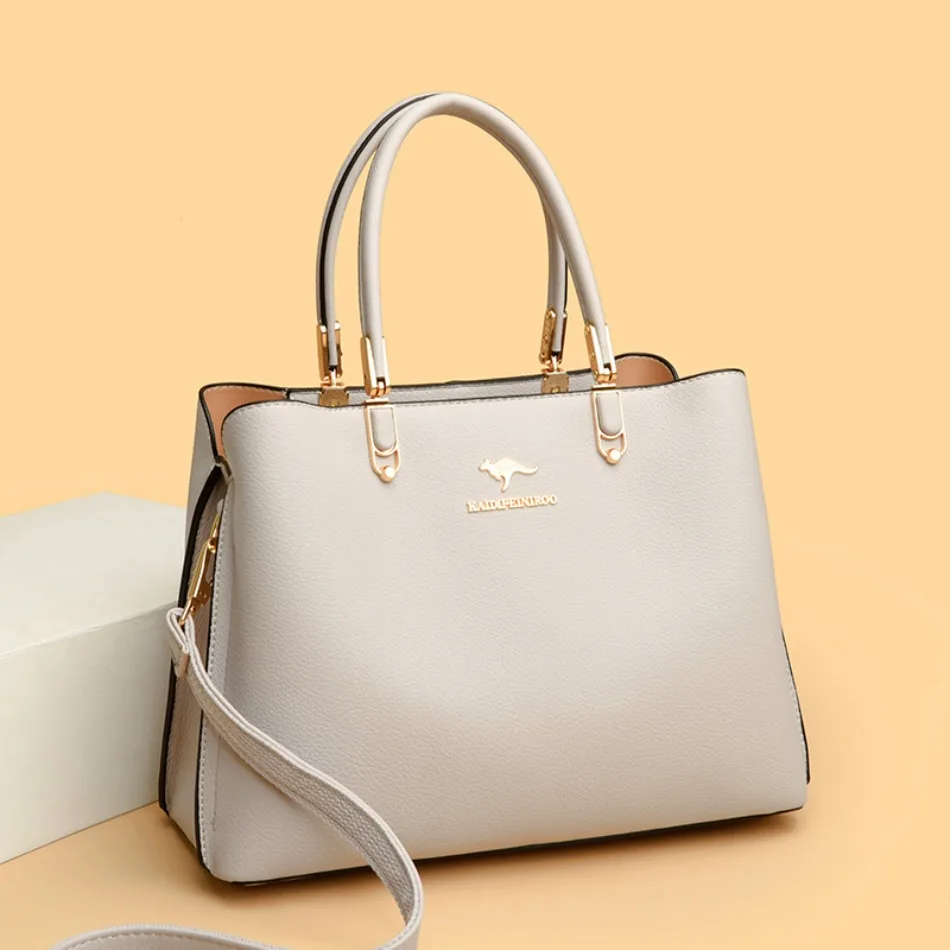 

Женские сумки из мягкой кожи, роскошные дизайнерские трехслойные сумки через плечо, женские сумки большой вместимости, брендовые сумки-мессенджеры для покупок