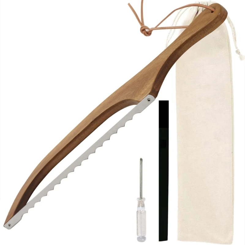 Serrated Edges Bread Slicer Sourdough Cutter with Storage Bag Slicing Tool for Sourdough and Breads Kitchen Accessory D08D
Serrated Edges Bread Slicer Sourdough Cutter with Storage Bag Slicing Tool for Sourdough and Breads Kitchen Accessory D08D