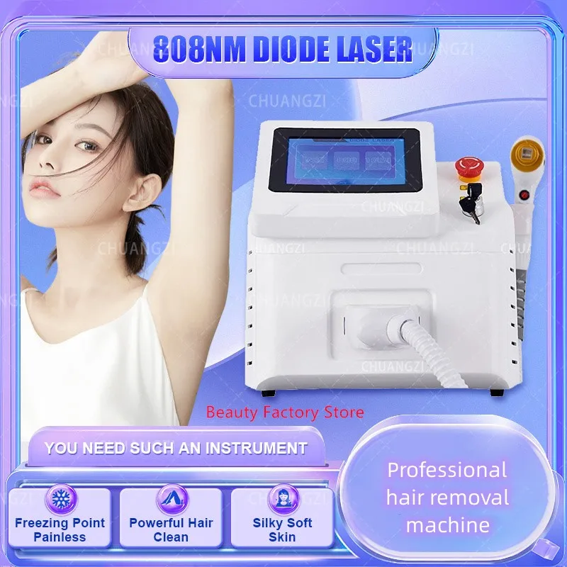 

808nm Diode Laser Hair Removal Machine Skin Care Facial Body epilation Cooling Apparatus 3 Wavelength 755nm 808nm 1064nm