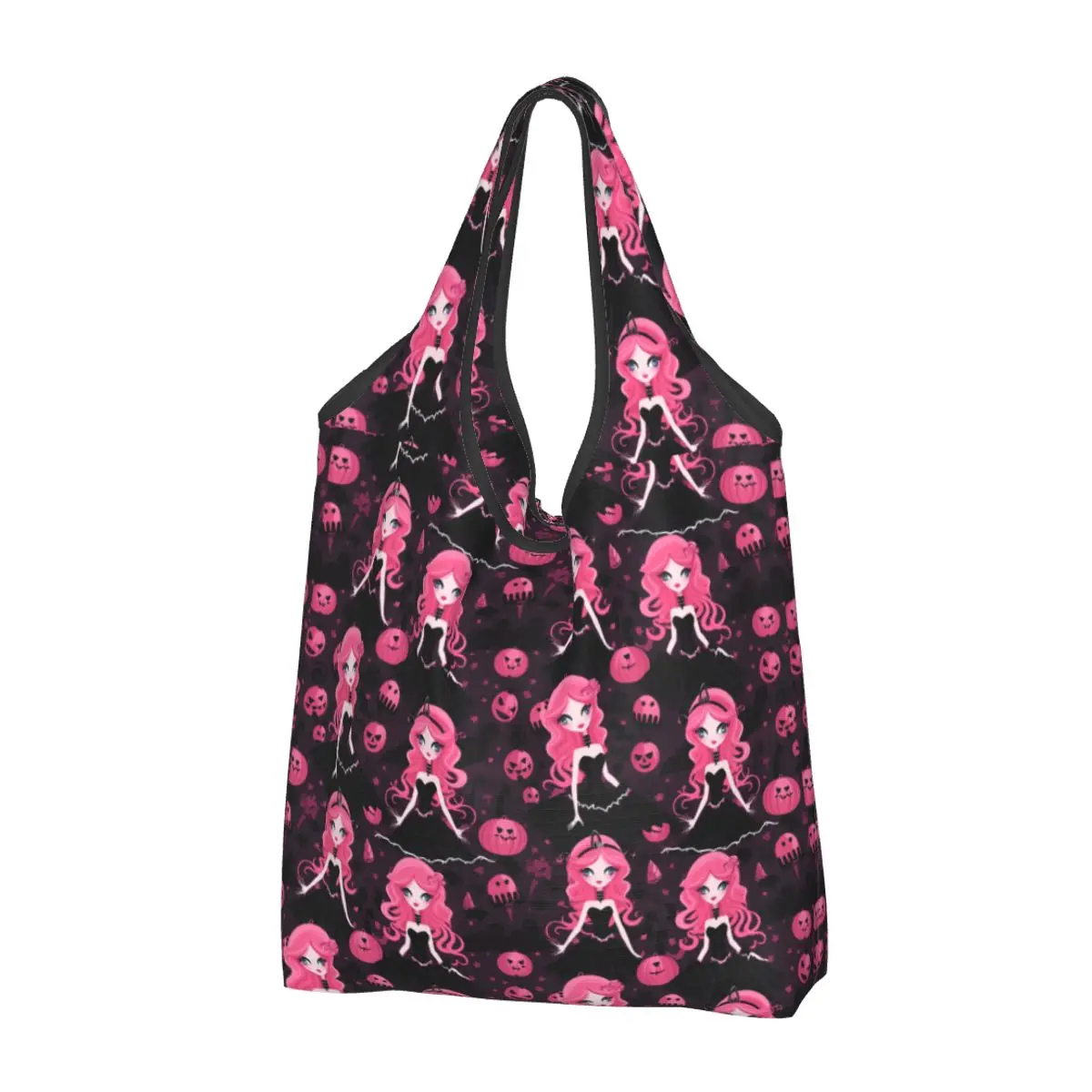 Custom Cute Print Halloween Barbies Doll Shopping Tote Bag Portable Shopper Shoulder Handbag
Custom Cute Print Halloween Barbies Doll Shopping Tote Bag Portable Shopper Shoulder Handbag