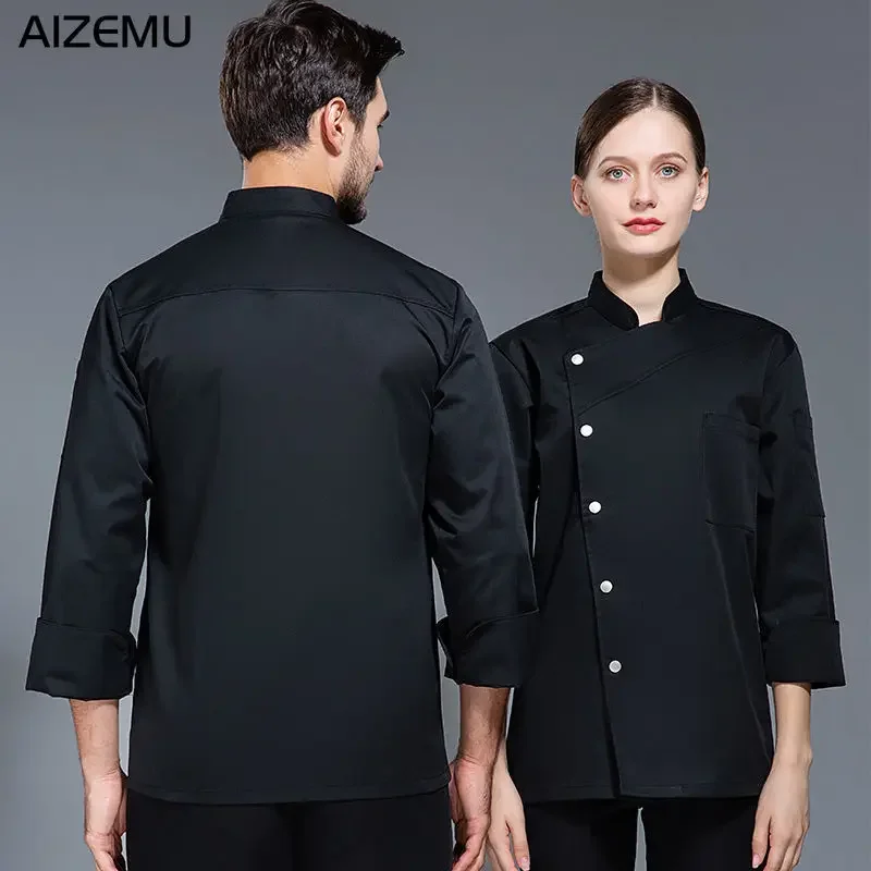 men Chef Coat for Women Uniform Outfit Black Wear Jacket Long Professional Sleeve Kitchen Restaurant
men Chef Coat for Women Uniform Outfit Black Wear Jacket Long Professional Sleeve Kitchen Restaurant