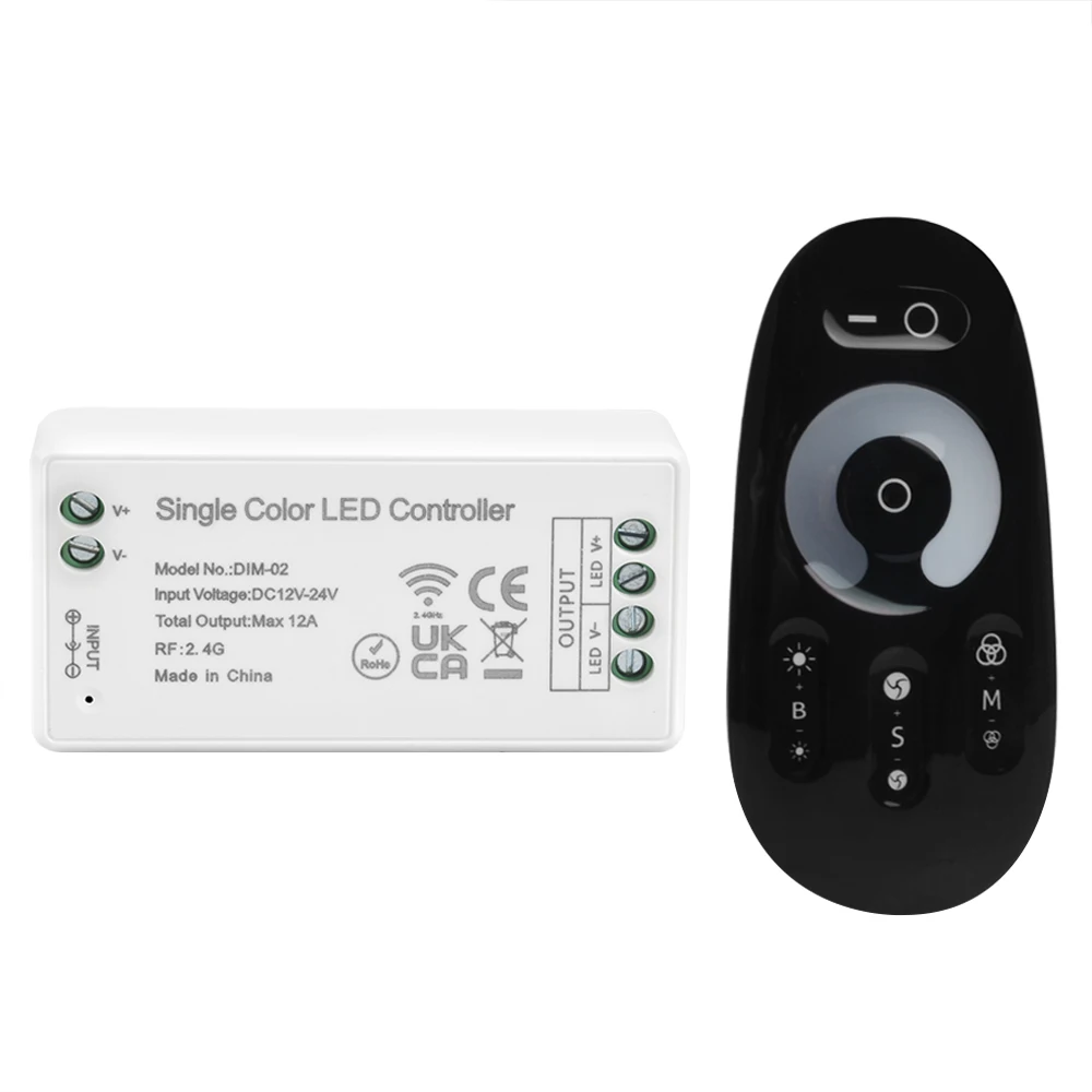 DC12V-24V 2.4G Single Color CCT RGB RGBW LED Controller With Touch Remote For LED Strip
DC12V-24V 2.4G Single Color CCT RGB RGBW LED Controller With Touch Remote For LED Strip