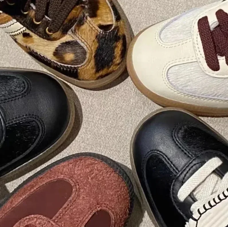 Retro Versatile Color Blocking Thick Soled Casual Sports Board Shoes German Training Shoes, Trendy Spring And Autumn 
Retro Versatile Color Blocking Thick Soled Casual Sports Board Shoes German Training Shoes, Trendy Spring And Autumn