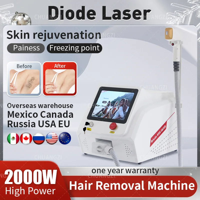 Diode Laser Hair Removal Machine 3 Wavelength 755 808nm 1064 Permanent Painless 2000W 1600W
Diode Laser Hair Removal Machine 3 Wavelength 755 808nm 1064 Permanent Painless 2000W 1600W