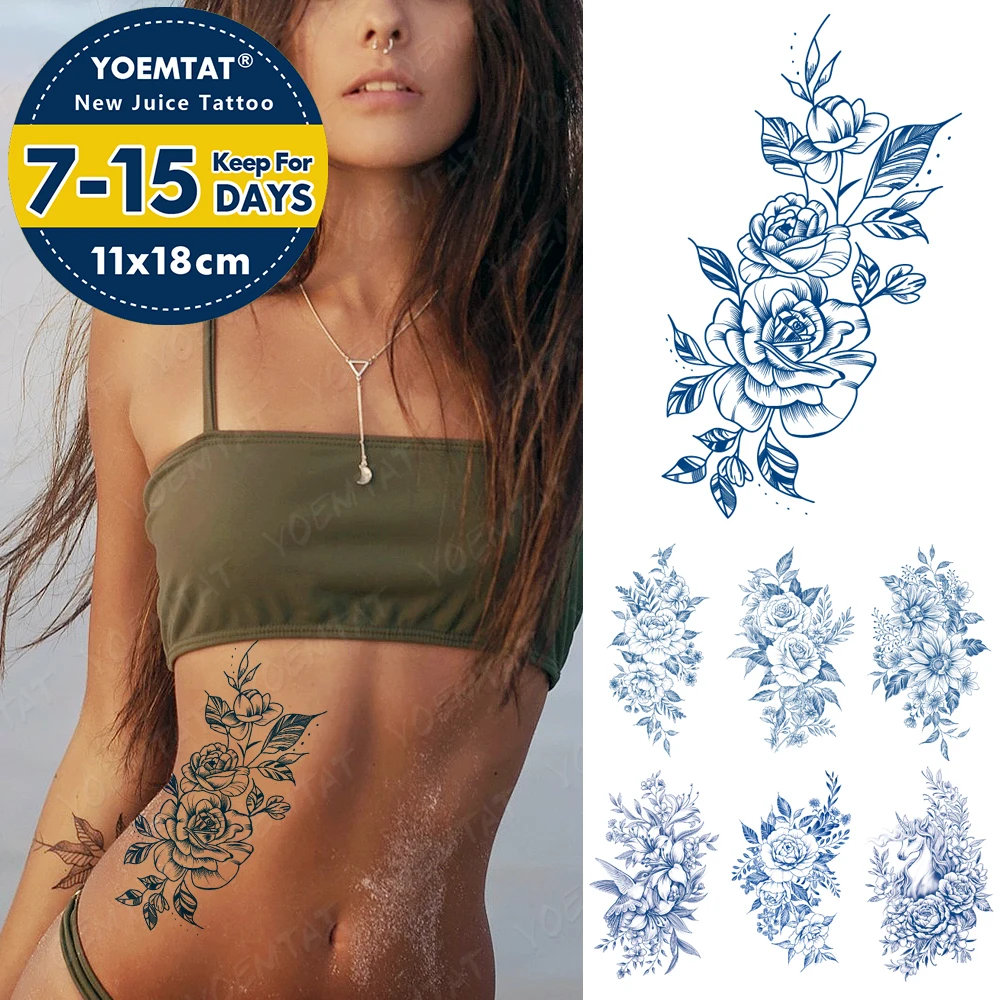 Semi-Permanent Waterproof Temporary Tattoo Sticker Pony Flower Rose Genipin Herbal Sunflower Juice Lasting Ink Fake Arm Tatoo
Semi-Permanent Waterproof Temporary Tattoo Sticker Pony Flower Rose Genipin Herbal Sunflower Juice Lasting Ink Fake Arm Tatoo