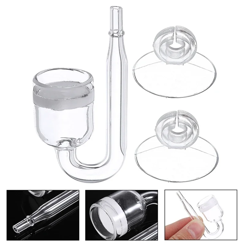 

Glass CO2 Diffuser Transparent Atomizer for Nano Size for Planted for Tank Easy to Use Keeps Aquarium Plants Healthy