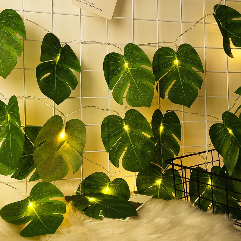 20 LED String Lights Artificial Monstera Leaves Light Christmas Birthday Party Hanging Vine Beach Theme Home Garden Decorations
20 LED String Lights Artificial Monstera Leaves Light Christmas Birthday Party Hanging Vine Beach Theme Home Garden Decorations