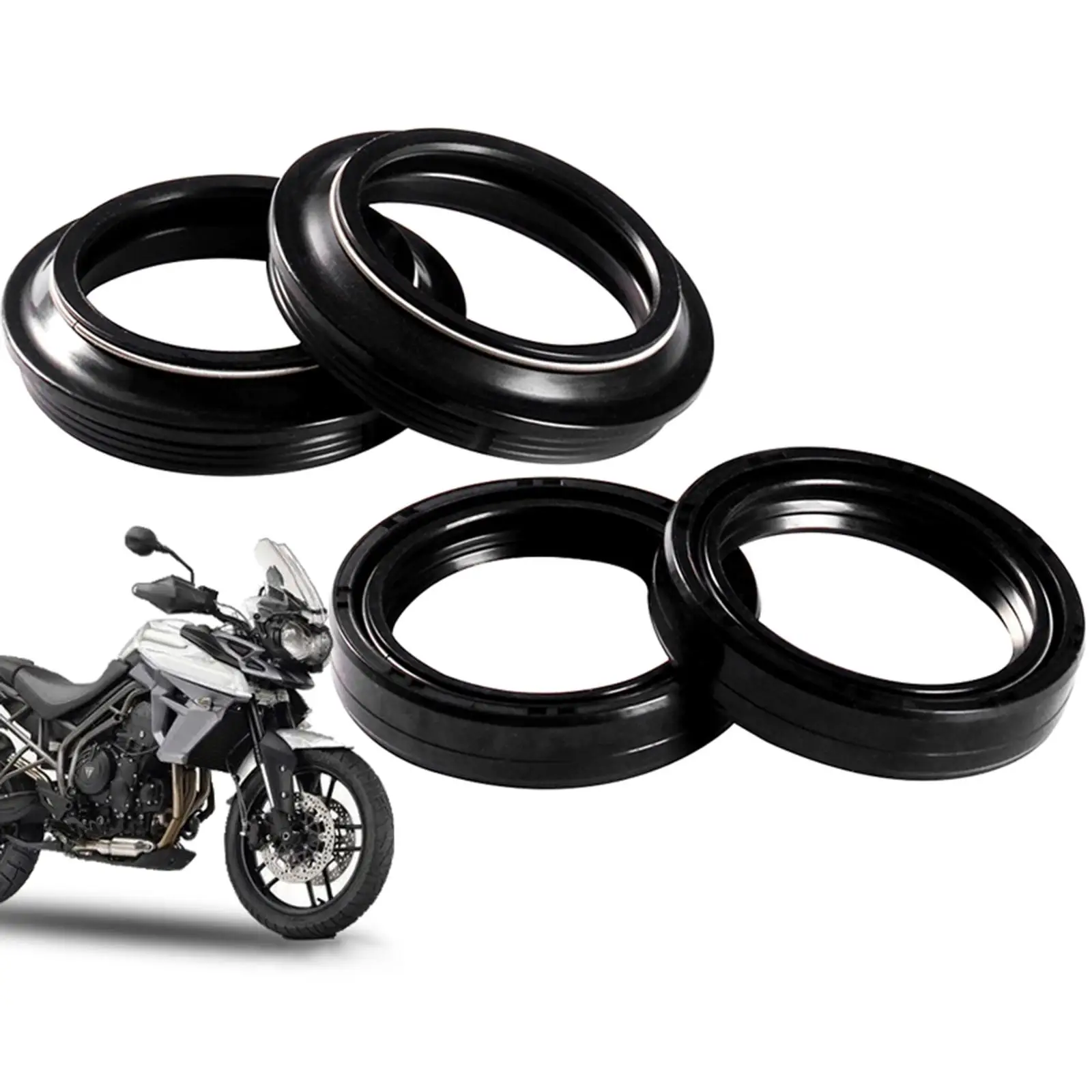 Motorcycle Black Rubber Front Fork Damper Oil Seal and Dust Seal Kit 43x54x11mm for Honda Crf250M CB1300 CR125R CR250R CR480R
Motorcycle Black Rubber Front Fork Damper Oil Seal and Dust Seal Kit 43x54x11mm for Honda Crf250M CB1300 CR125R CR250R CR480R