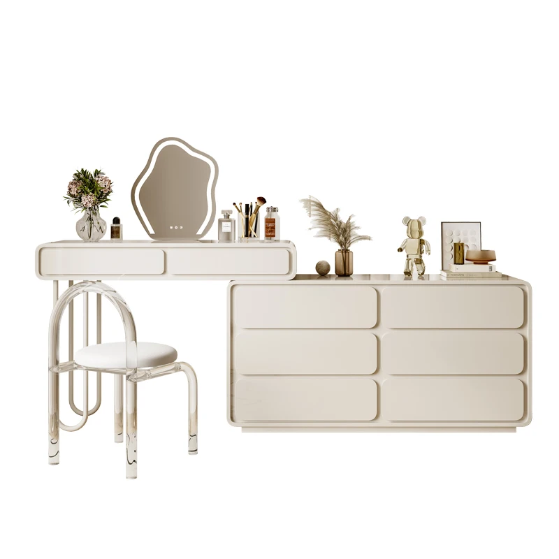 Light Luxury Solid Wood Bedroom Dressing Table Storage Cabinet Integrated Chest of Drawers Retractable Corner Makeup Table
Light Luxury Solid Wood Bedroom Dressing Table Storage Cabinet Integrated Chest of Drawers Retractable Corner Makeup Table