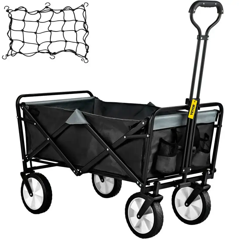 VEVORbrand Collapsible Wagon Cart ,Folding Wagon Cart , 176 lbs Load Beach Wagon Oversized Wheels, Portable Folding Wagon Adjust 
VEVORbrand Collapsible Wagon Cart ,Folding Wagon Cart , 176 lbs Load Beach Wagon Oversized Wheels, Portable Folding Wagon Adjust