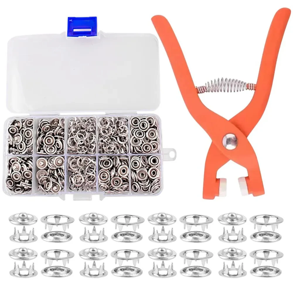 50Sets 9.5mm Metal Snap Button Kit With Fastener Pliers Press Tool For Sewing Crafting DIY Sewing Clothes Craft
50Sets 9.5mm Metal Snap Button Kit With Fastener Pliers Press Tool For Sewing Crafting DIY Sewing Clothes Craft