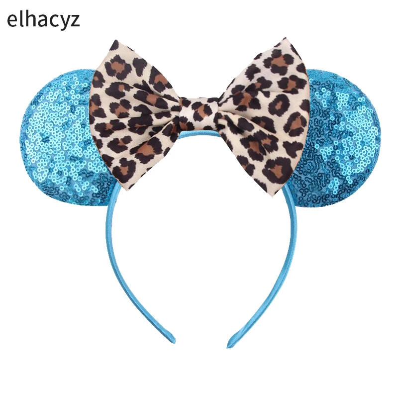 New Leopard Mouse Ears Headband Colorful Sequins Animal Pattern Bow Hairband Kids Hair Accessories Women Fashion Party Headwear
New Leopard Mouse Ears Headband Colorful Sequins Animal Pattern Bow Hairband Kids Hair Accessories Women Fashion Party Headwear