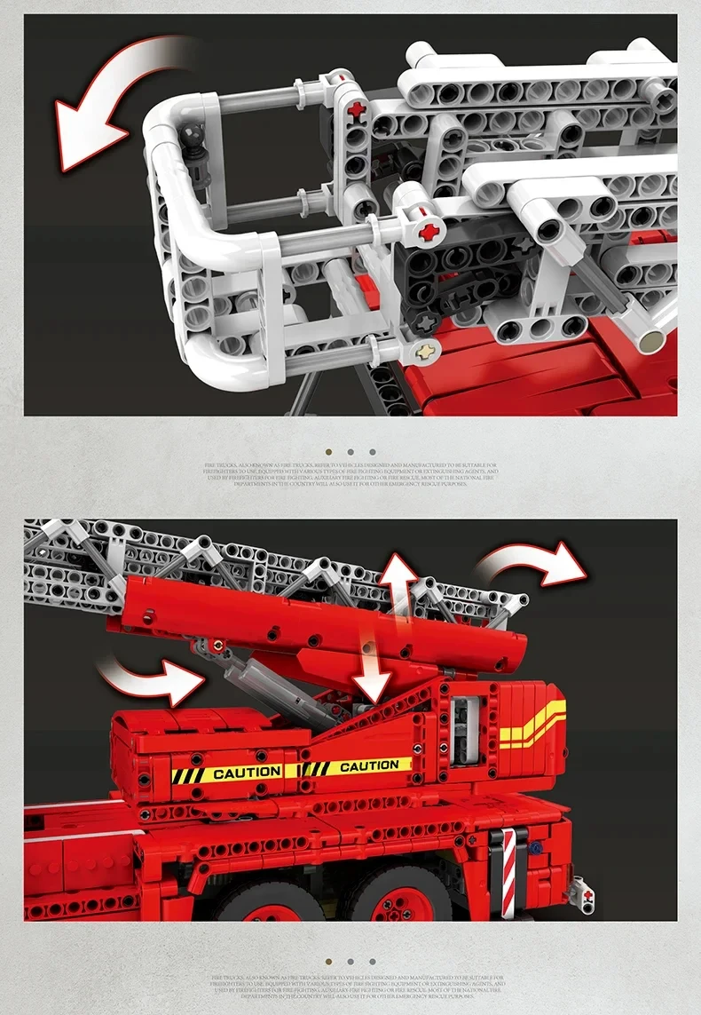 3266Pcs Fire Engineering Ladder Truck Building Blocks Remote Control Fire Rescue Car Model Bricks Set Toy For Kids Holiday Gifts 3266Pcs Fire Engineering Ladder Truck Building Blocks Remote Control Fire Rescue Car Model Bricks Set Toy For Kids Holiday Gifts