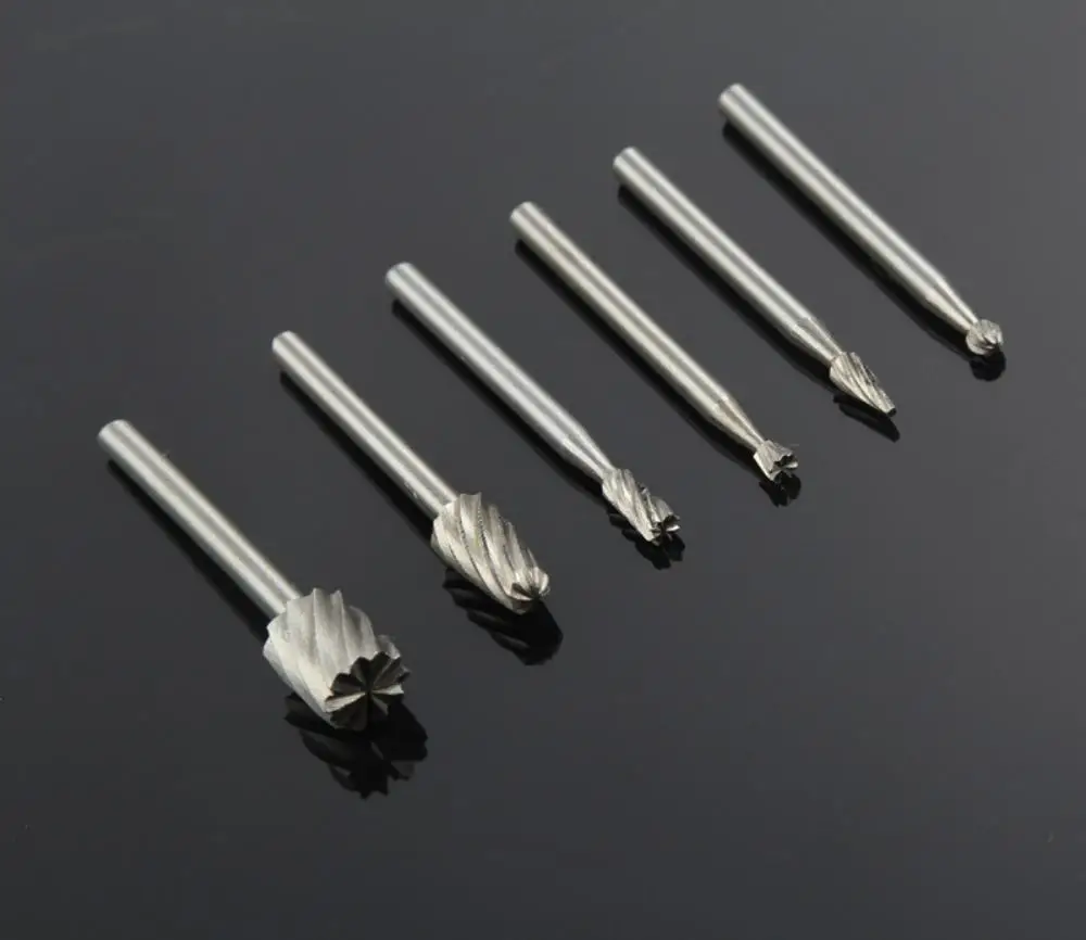 6pcs/set High Speed Woodworking Drill Bit Rotary File Mini Round HSS Burr Set Wood Carving File Handle Burr Tool
6pcs/set High Speed Woodworking Drill Bit Rotary File Mini Round HSS Burr Set Wood Carving File Handle Burr Tool