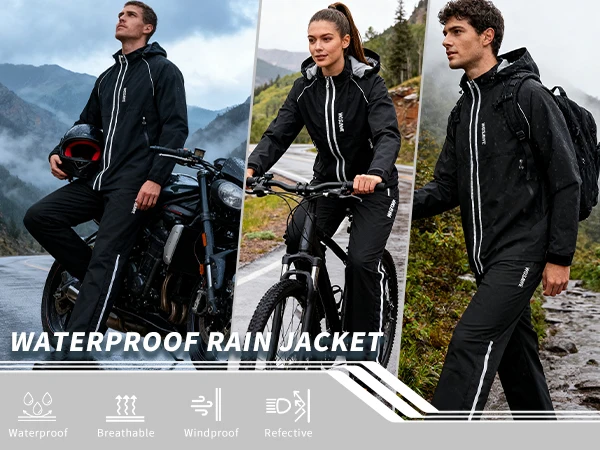 WOSAWE Motorcycle Raincoat Suits Men Women Waterproof Rain Jacket and Pant Reflective Hiking Motobike Riding Fishing Rainsuits 25 Sfaca68bc6566470fa1708b20f156f0fb3