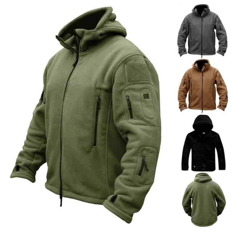 Men US Military Tactical Jacket Winter Thermal Fleece Zip Up Outdoors Sports Hooded Coats Windproof Hiking Outdoor Army Jackets
Men US Military Tactical Jacket Winter Thermal Fleece Zip Up Outdoors Sports Hooded Coats Windproof Hiking Outdoor Army Jackets