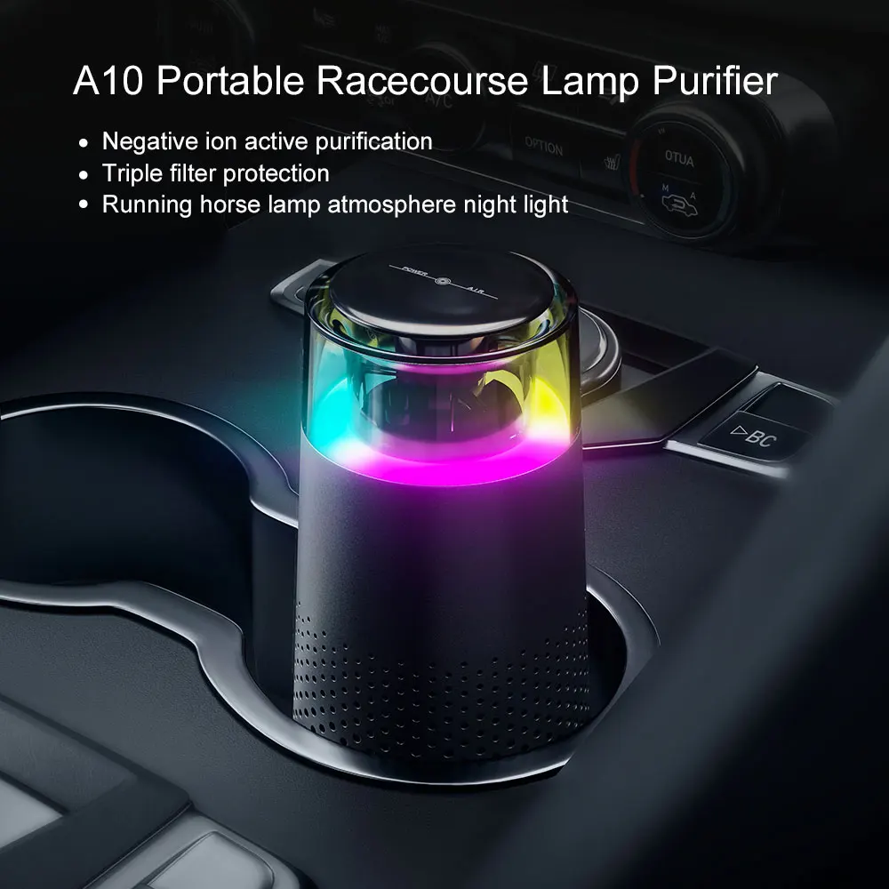 

Portable Car Air Purifier Ionizer Negative Ion Generator Smoke Odor Removal Clean Purification Air Freshener Purifiers