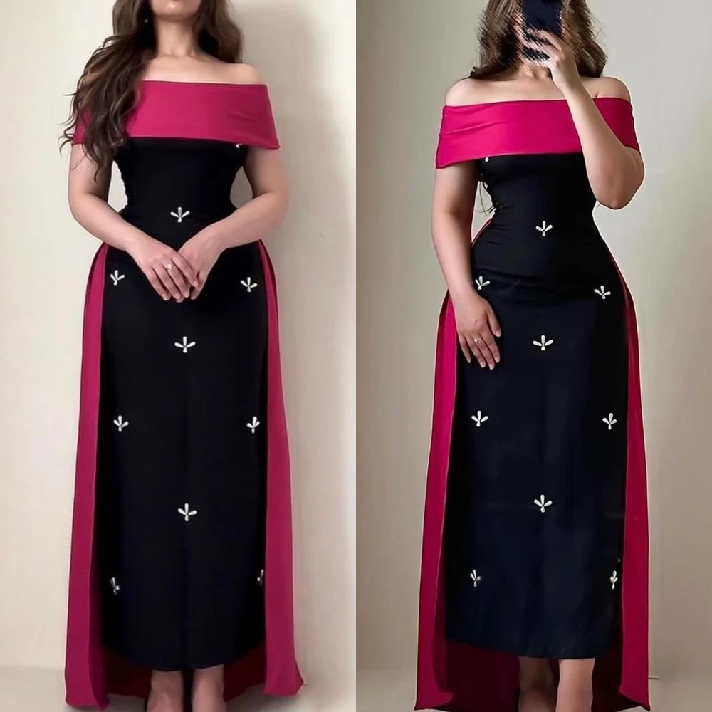 Elegant Fashion Off-the-shoulder A-line Party Dresses Embroidery Anke length Skirts Charmeuse Evening 2023 칵테일드레스
Elegant Fashion Off-the-shoulder A-line Party Dresses Embroidery Anke length Skirts Charmeuse Evening 2023 칵테일드레스