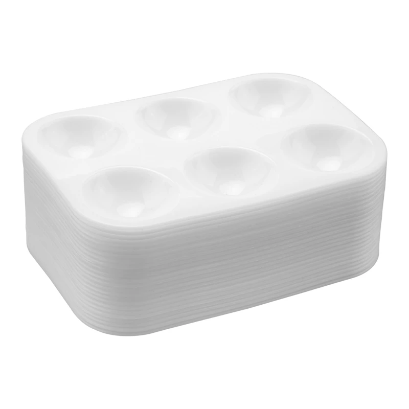 24 Pieces Plastic Paint Palettes 6 Well Rectangular Watercolor Palette Painting Tray, White
24 Pieces Plastic Paint Palettes 6 Well Rectangular Watercolor Palette Painting Tray, White