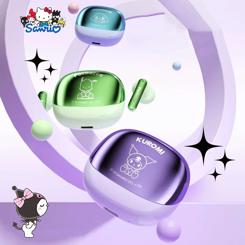 Sanrio Kuromi Bluetooth-гарнитура Kawaii Мультфильм Cinnamoroll похвалка милая музыка низкая задержка шумоподавление девочки подарок на день рождения
Sanrio Kuromi Bluetooth-гарнитура Kawaii Мультфильм Cinnamoroll похвалка милая музыка низкая задержка шумоподавление девочки подарок на день рождения