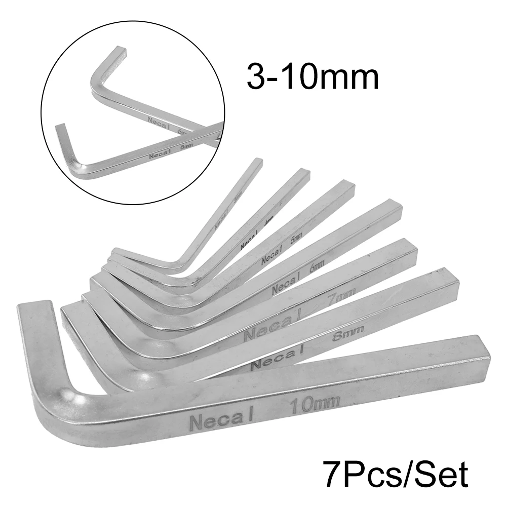 7pcs L-Shape Square Head Wrench 3mm-10mm Silver Chromium Vanadium Steel Wrench For Tightening Square Screws Hand Tools
7pcs L-Shape Square Head Wrench 3mm-10mm Silver Chromium Vanadium Steel Wrench For Tightening Square Screws Hand Tools