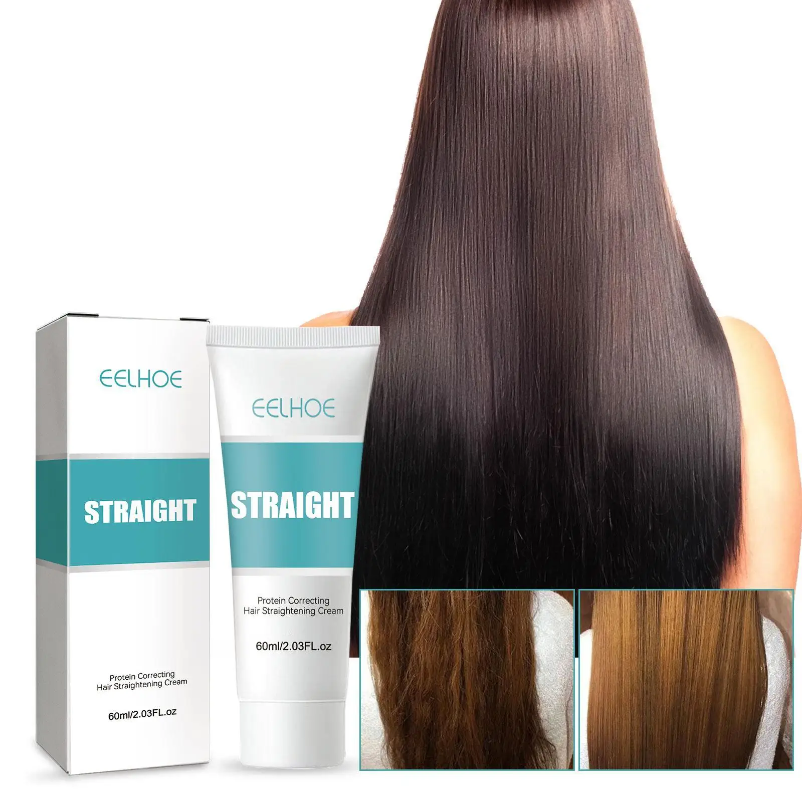 

60ml Keratin Hair Straightening Cream Professional Damaged Treatment Faster Smoothing Curly Hair Care Protein Correction Cream